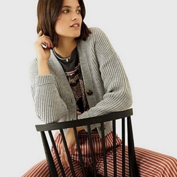 Anthropologie | Sweaters | Maeve By Anthropologie Sunny Cropped Gray  Cardigan | Poshmark